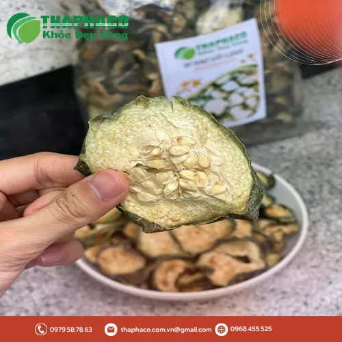 Sản phẩm bí đao sấy lạnh THAPHACO đóng gói tiện lợi