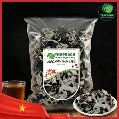 Hình ảnh mộc nhĩ khô (nấm mèo) tươi và khô