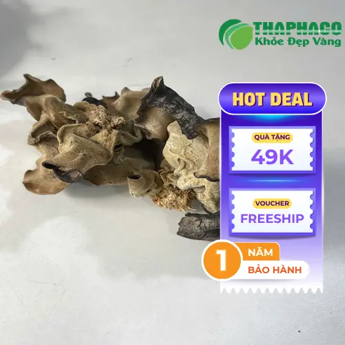Mộc nhĩ khô sau khi ngâm và sơ chế