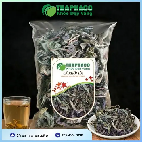 Lá Khôi Tía khô của THAPHACO, dược liệu tự nhiên hỗ trợ tiêu hóa