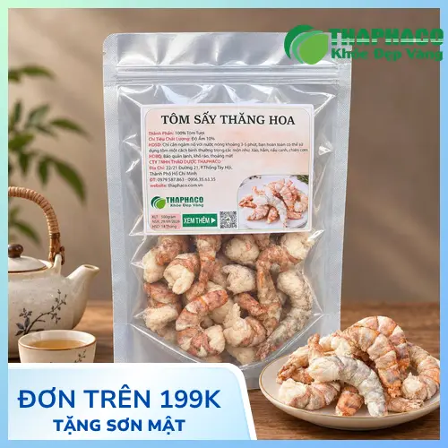 Tôm sấy thăng hoa cao cấp giữ trọn dinh dưỡng tại THAPHACO