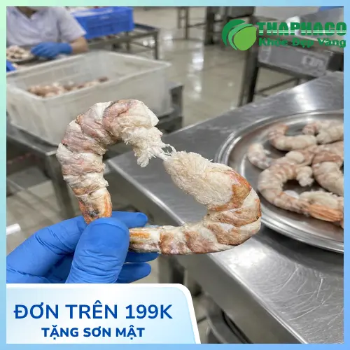 Quy trình sản xuất tôm sấy thăng hoa hiện đại tại Thaphaco