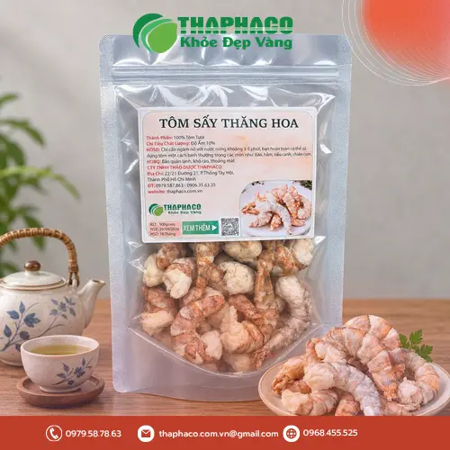 Tôm sấy thăng hoa đóng gói tiện lợi