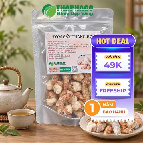 Tôm sấy thăng hoa dễ dàng phục hồi độ tươi ngon khi ngâm nước ấm