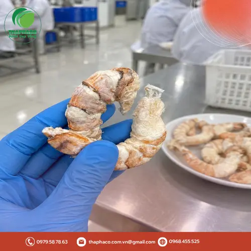 Sản phẩm tôm sấy thăng hoa đóng gói tiện lợi tại Thaphaco